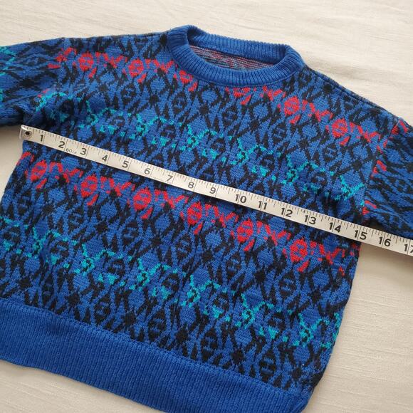 Blue Patterned Kids Sweater - Picture 4 of 6